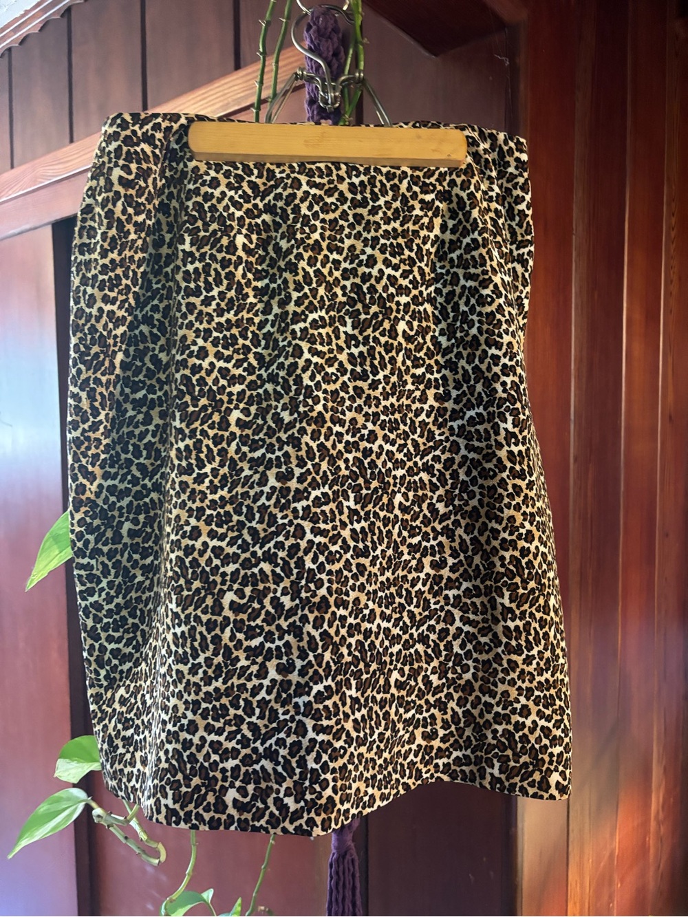 Saks Fifth Avenue Silk Leopard Print A-Line Skirt